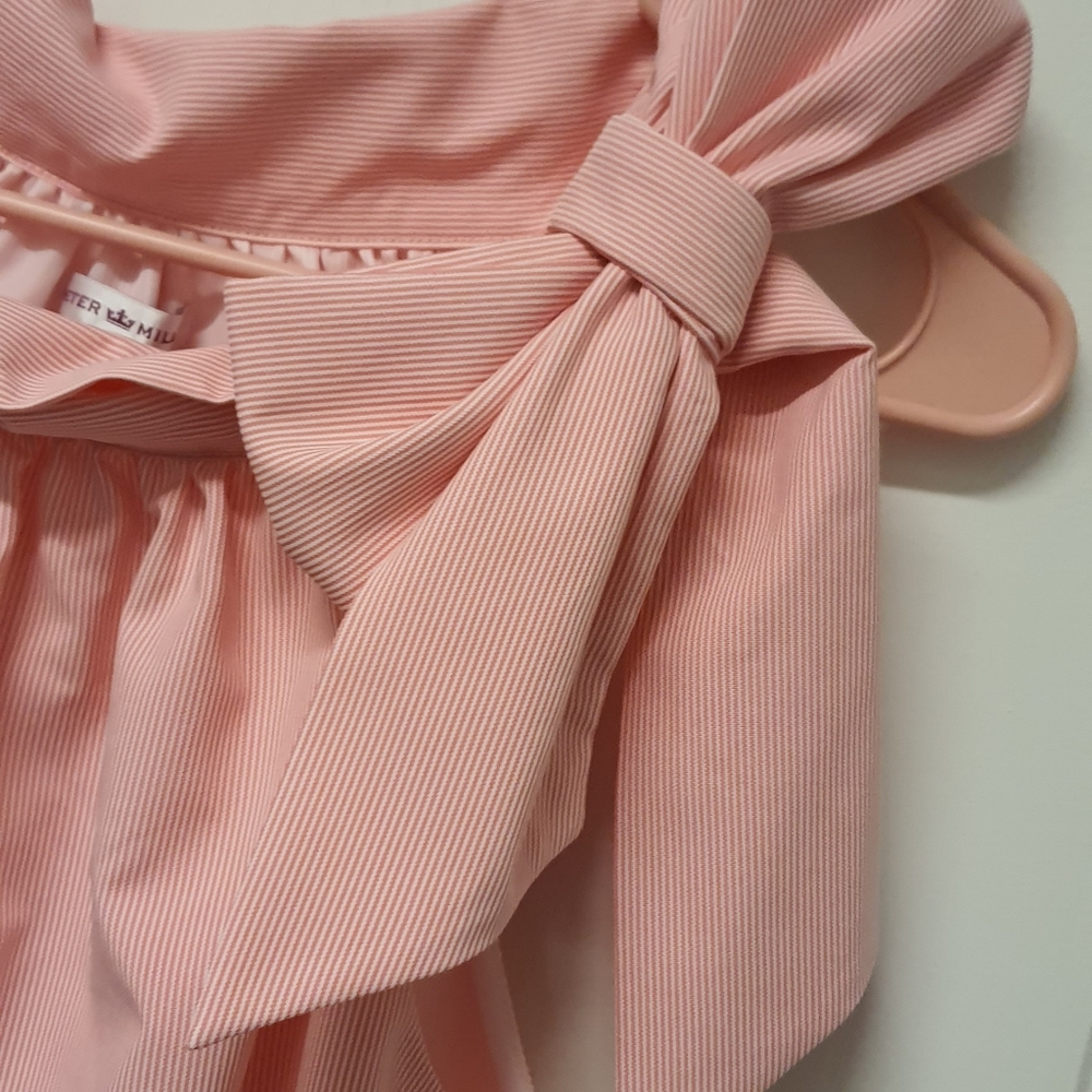 Sweet Peter Millar Dress - women's pink and white stripes Size L